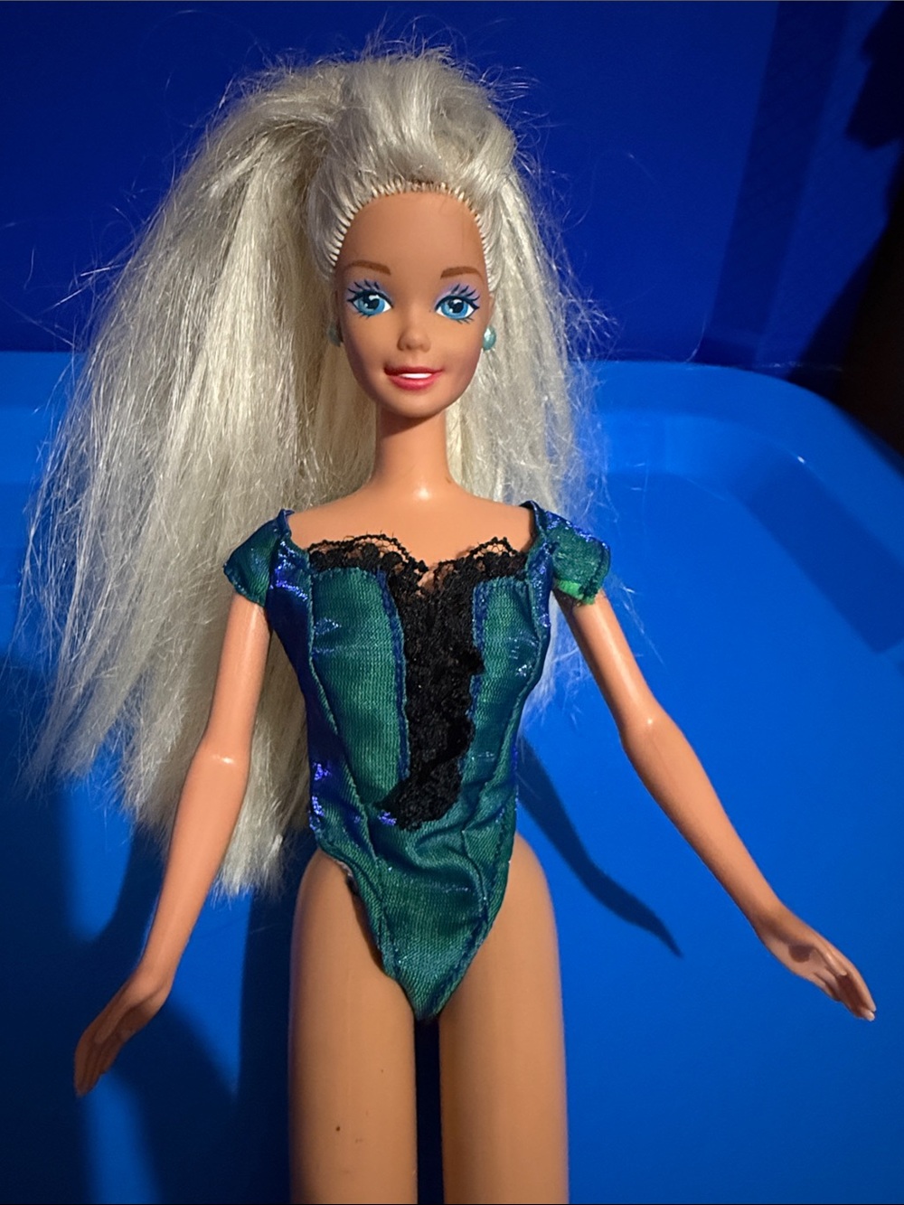 Barbie-in a Blue-Green teddy